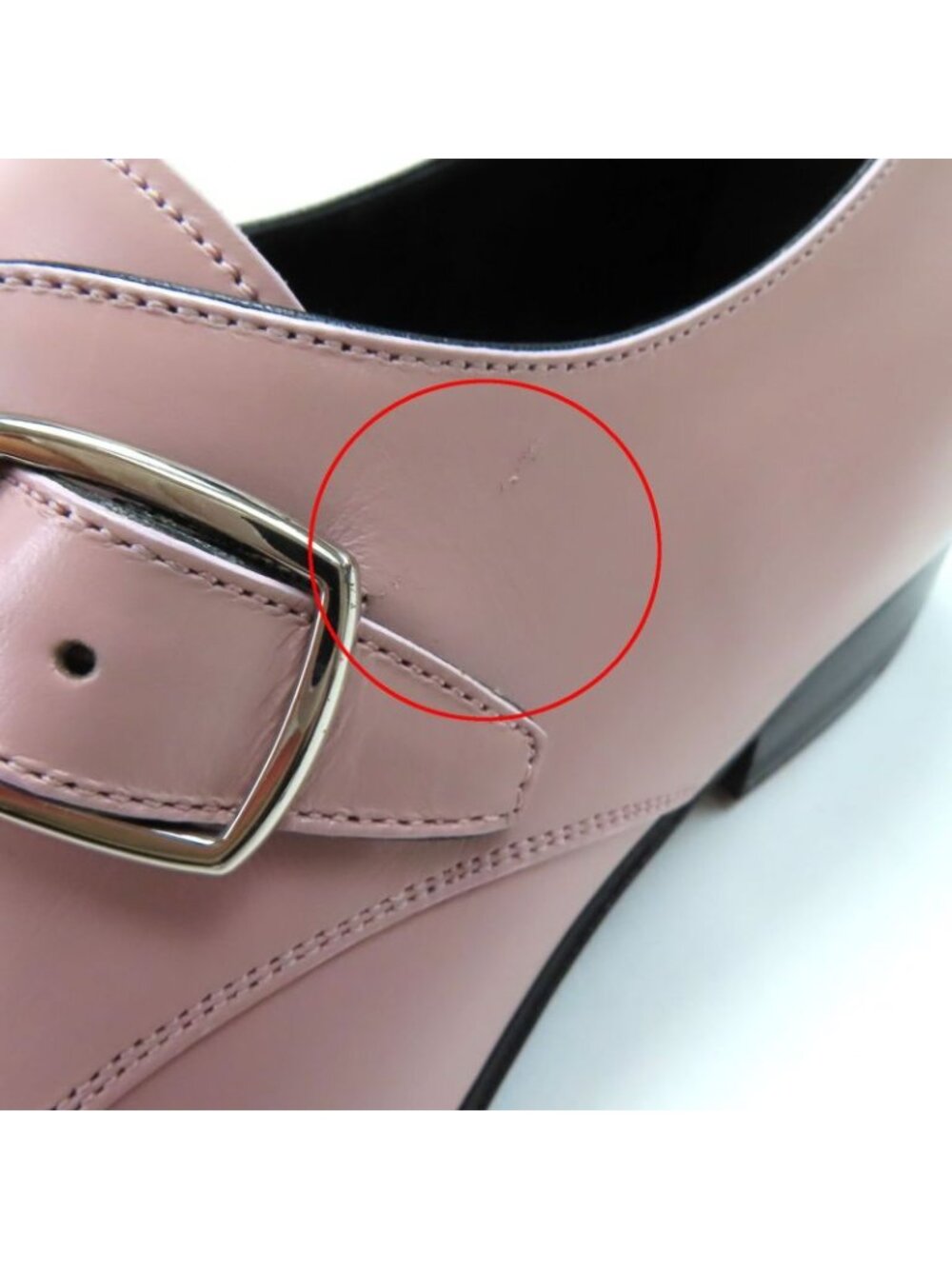 Celine Jacno Jacuno Monk Strap Leather Shoes Dress Pink 36.5 - Picture 10 of 10